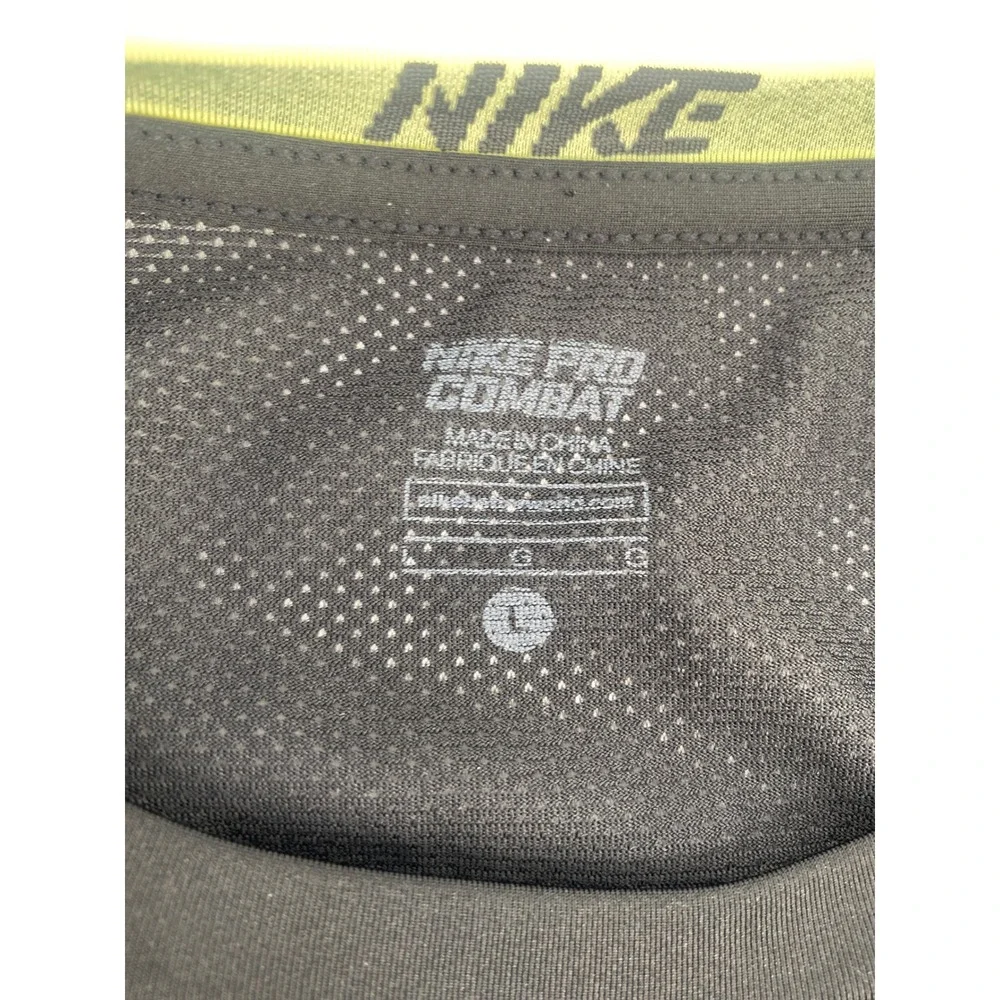 Nike Pro Combat Hyperstrong Padded Shirt Large Black Volt Football